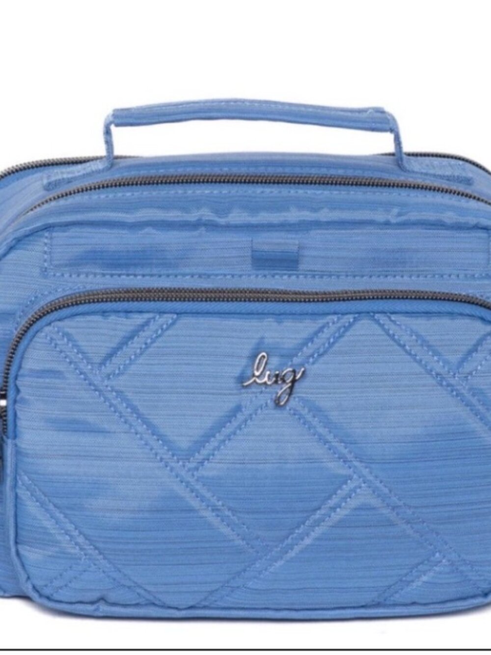 NWOT Lug Quilted Crossbody Boomer Bag in Coastal Blue.